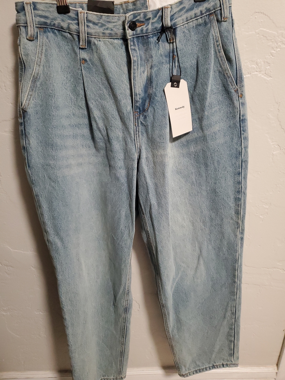 kennedy Los Angeles  Light Wide Tapared Leg Jeans - Women's Straight Leg Pants